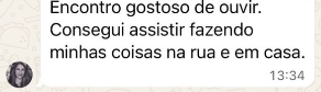 Print de conversa de WhatsApp com comentário sobre ideias para a casa e a rua.